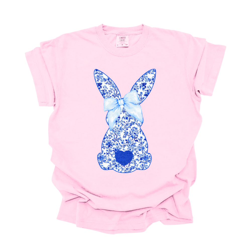 Floral Bunny Vintage Wash Tee