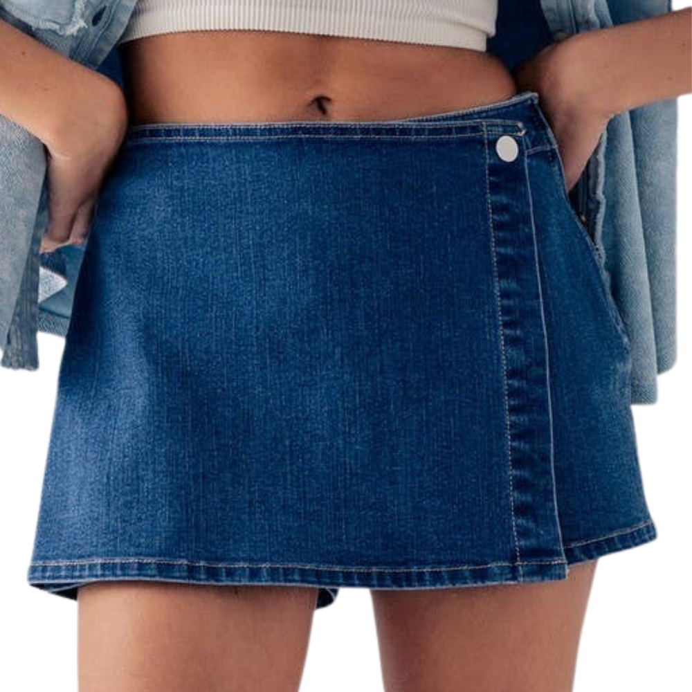 Dark Blue Denim Skort