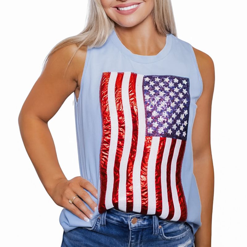 Sequin Flag Tank