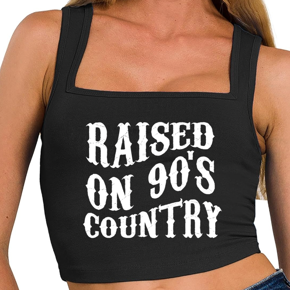 Raised On 90’s Country Cropped Tank