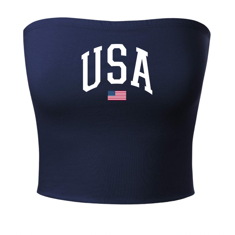 USA Tube Top - Navy