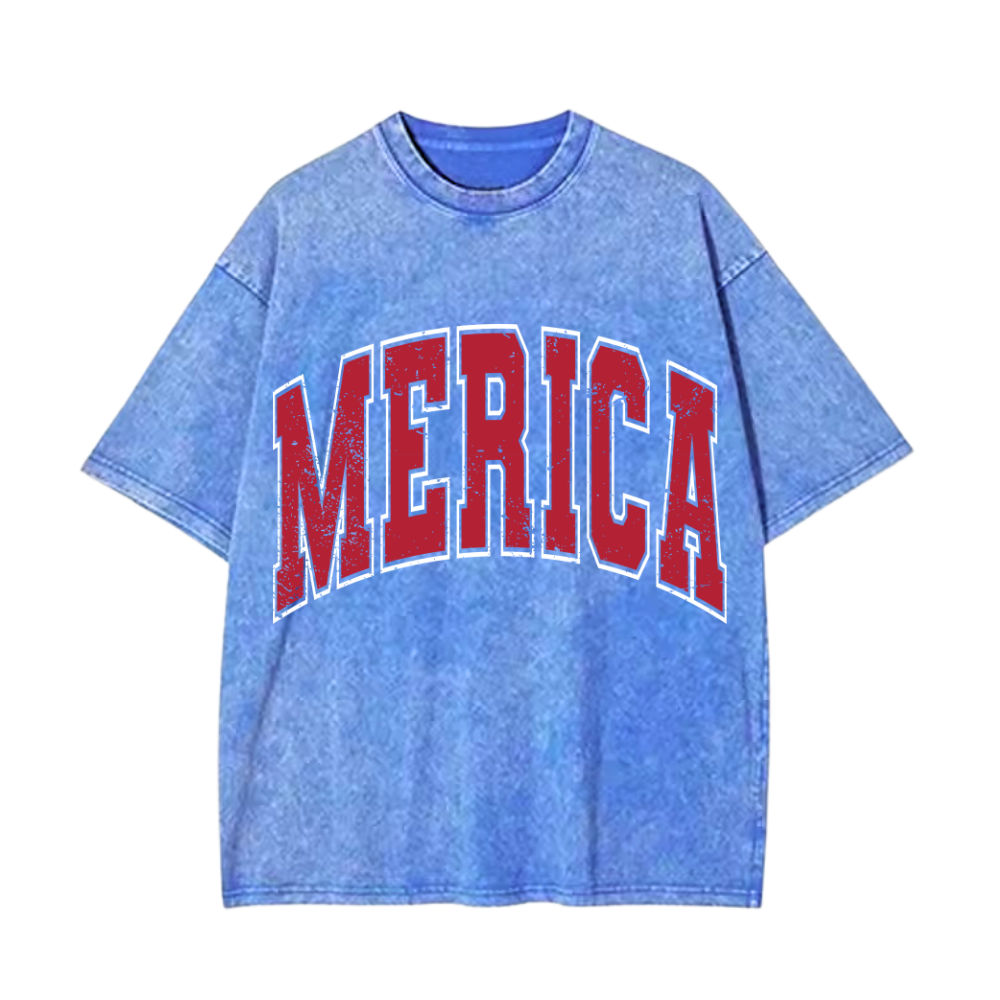 Merica Acid Wash Tee