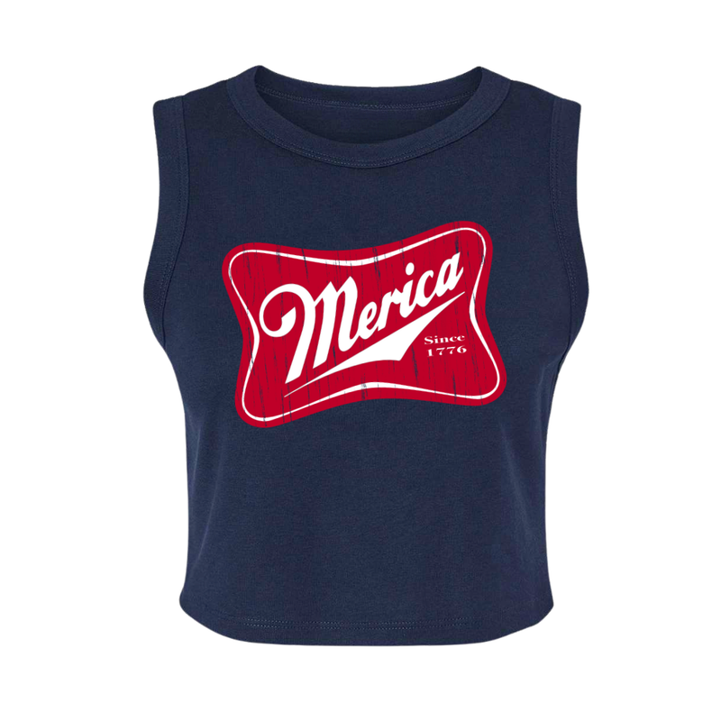 Merica High Life Cropped Tank