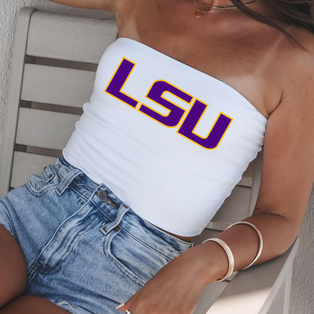 LSU Tube Top - White