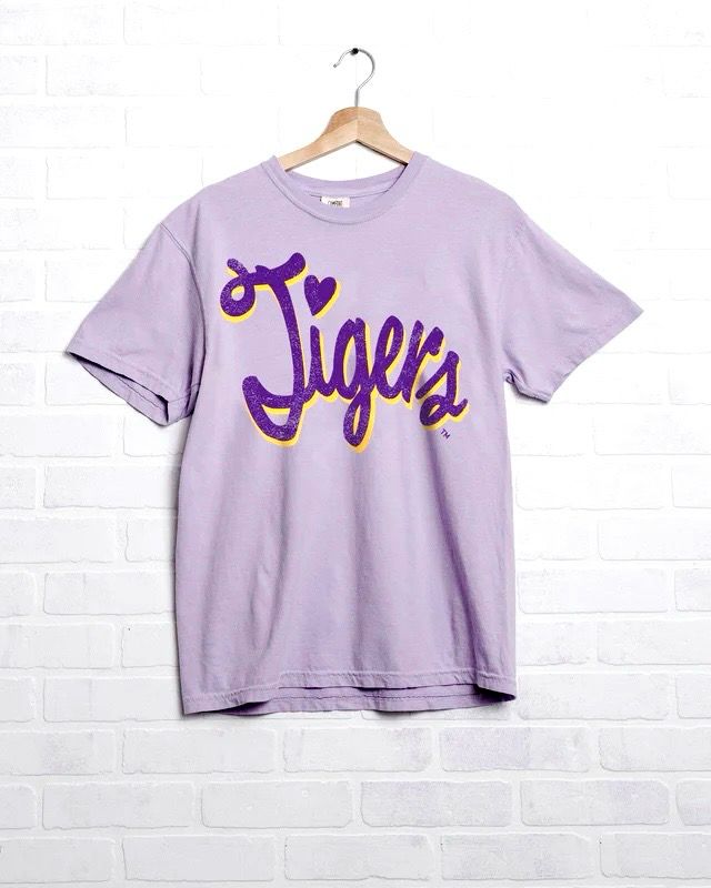 Thrifted LSU Tigers Barbie Heart Tee
