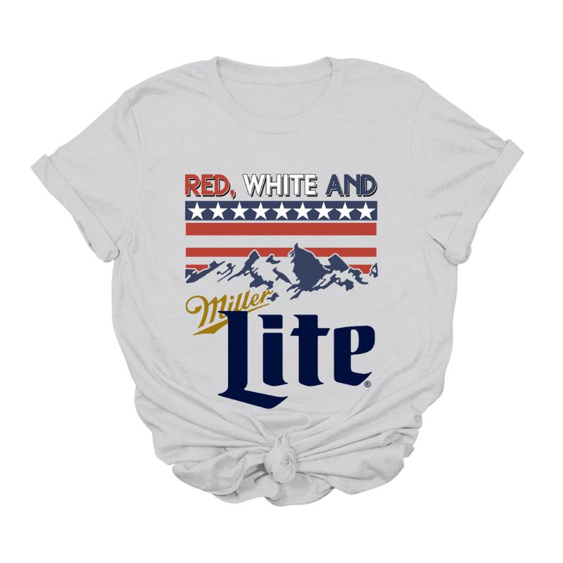 Red, White, And Miller Lite Tee