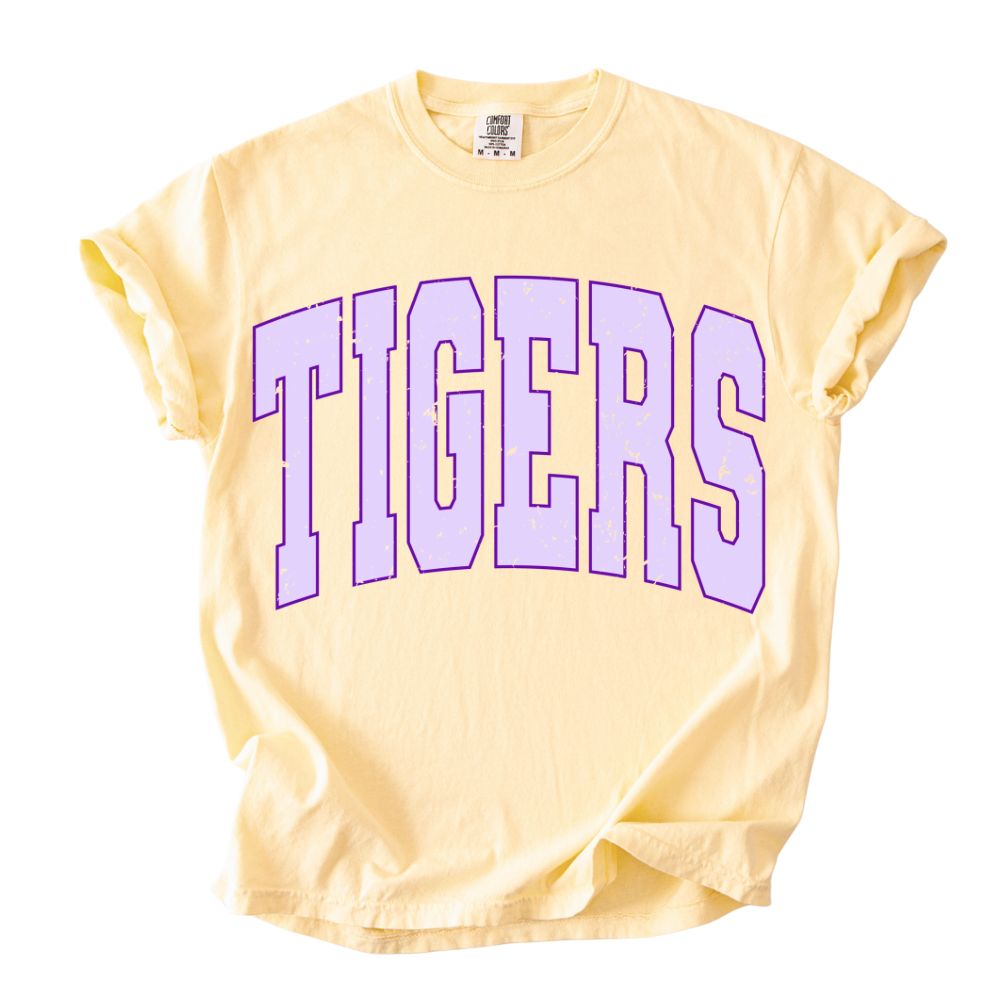 Pastel Tigers Comfort Colors Tee