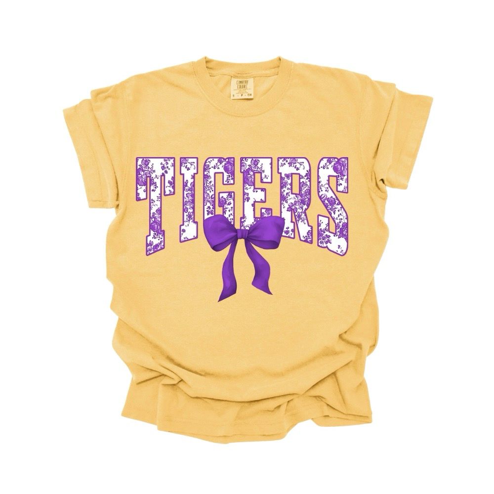 Tigers Floral Coquette Vintage Wash Tee