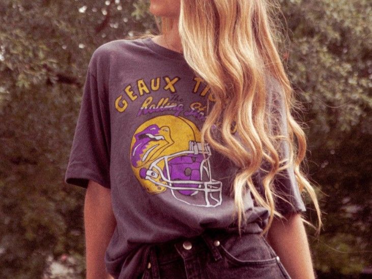 LSU Rolling Stones Helmet Tee