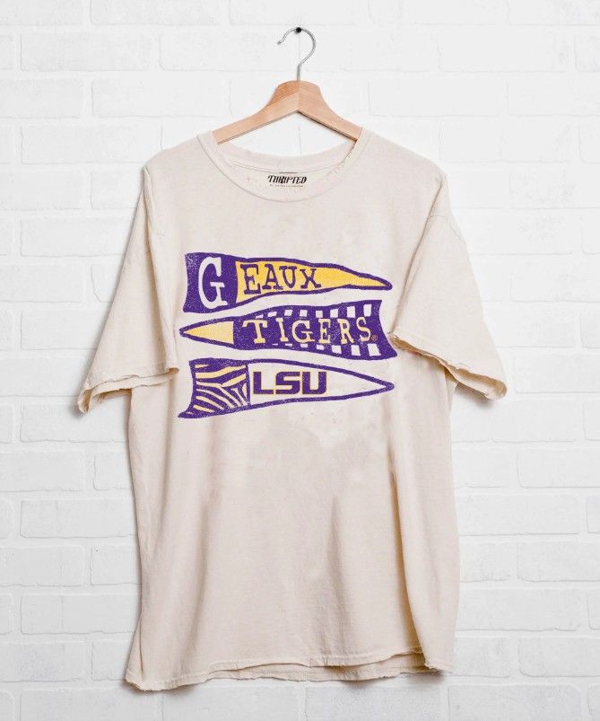 LSU Tigers Pennant Thrifted Tee