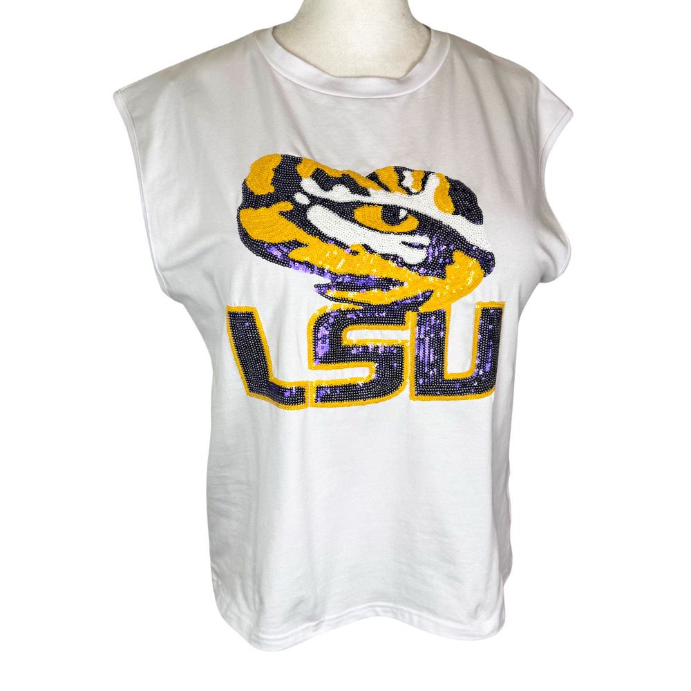 Sequined LSU Eye Of The Tiger Top