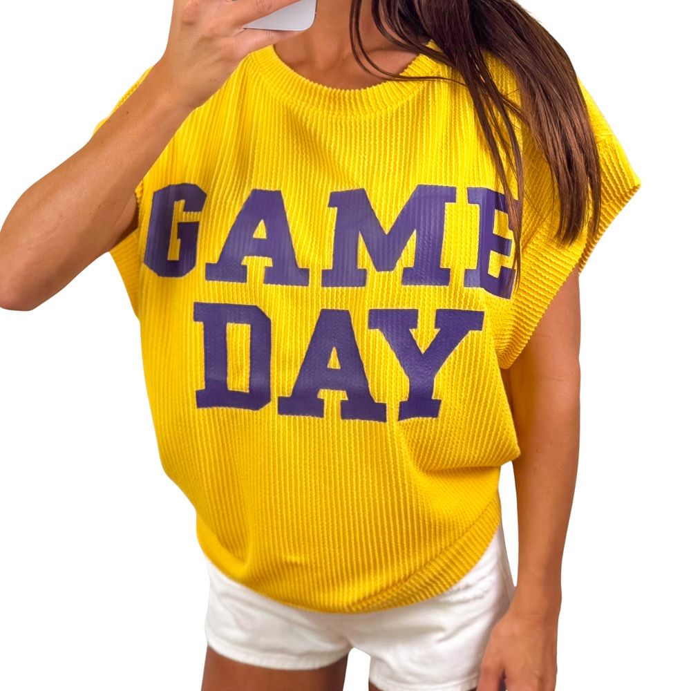 Gold Game Day Top