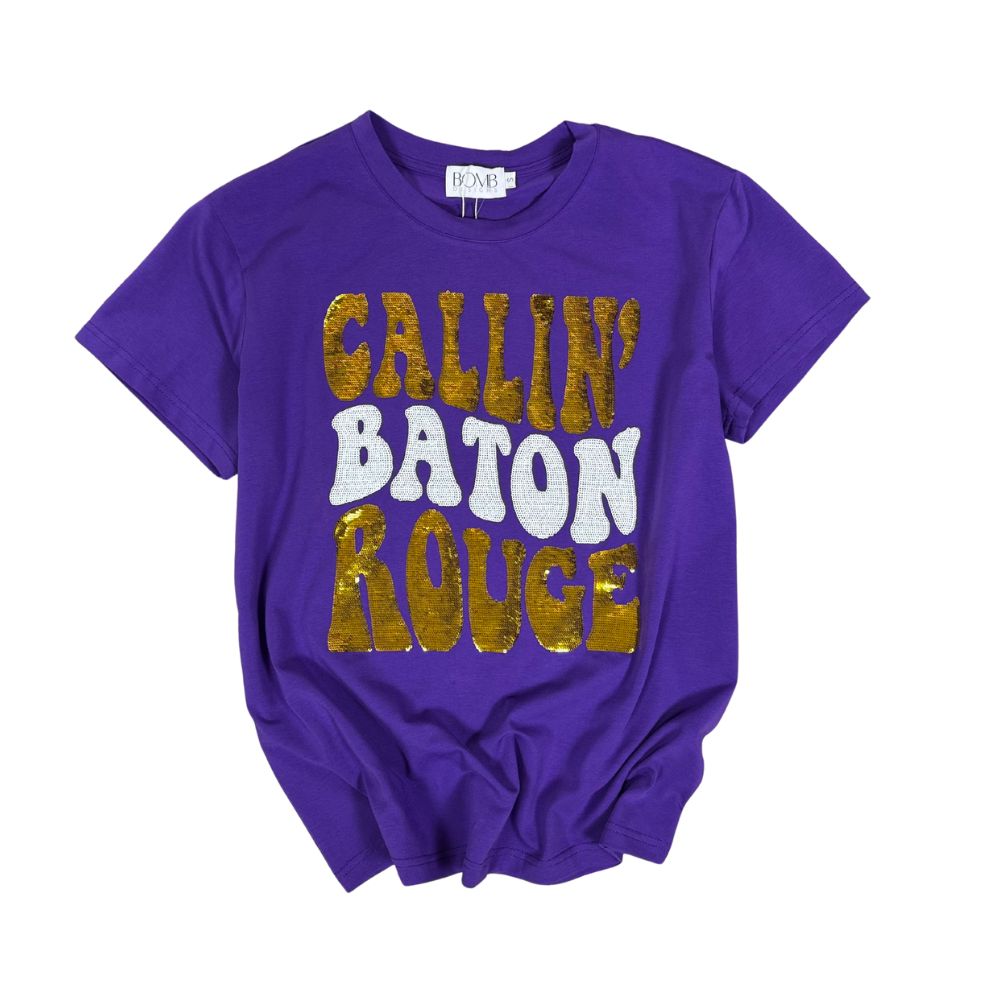 Callin’ Baton Rouge Sequin Tee
