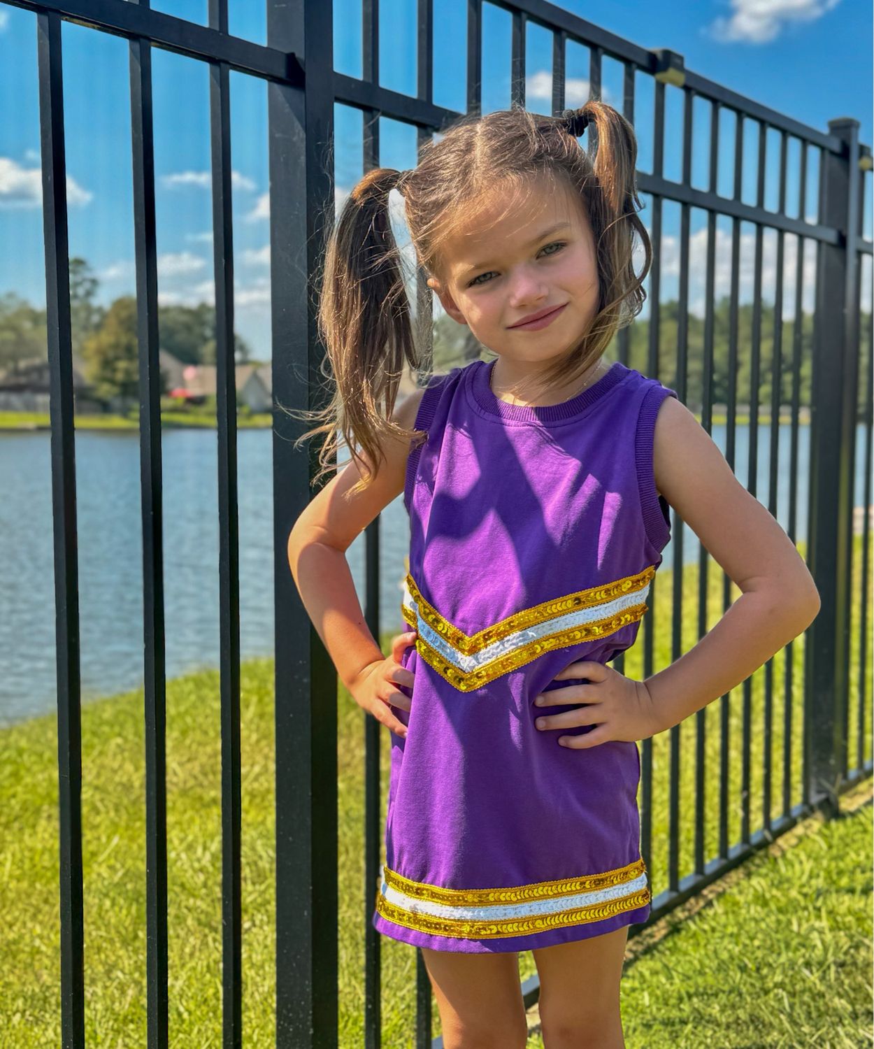 Little Girls Sequin Tailgate Dress