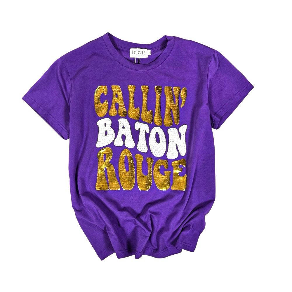 Callin’ Baton Rouge Sequin Tee