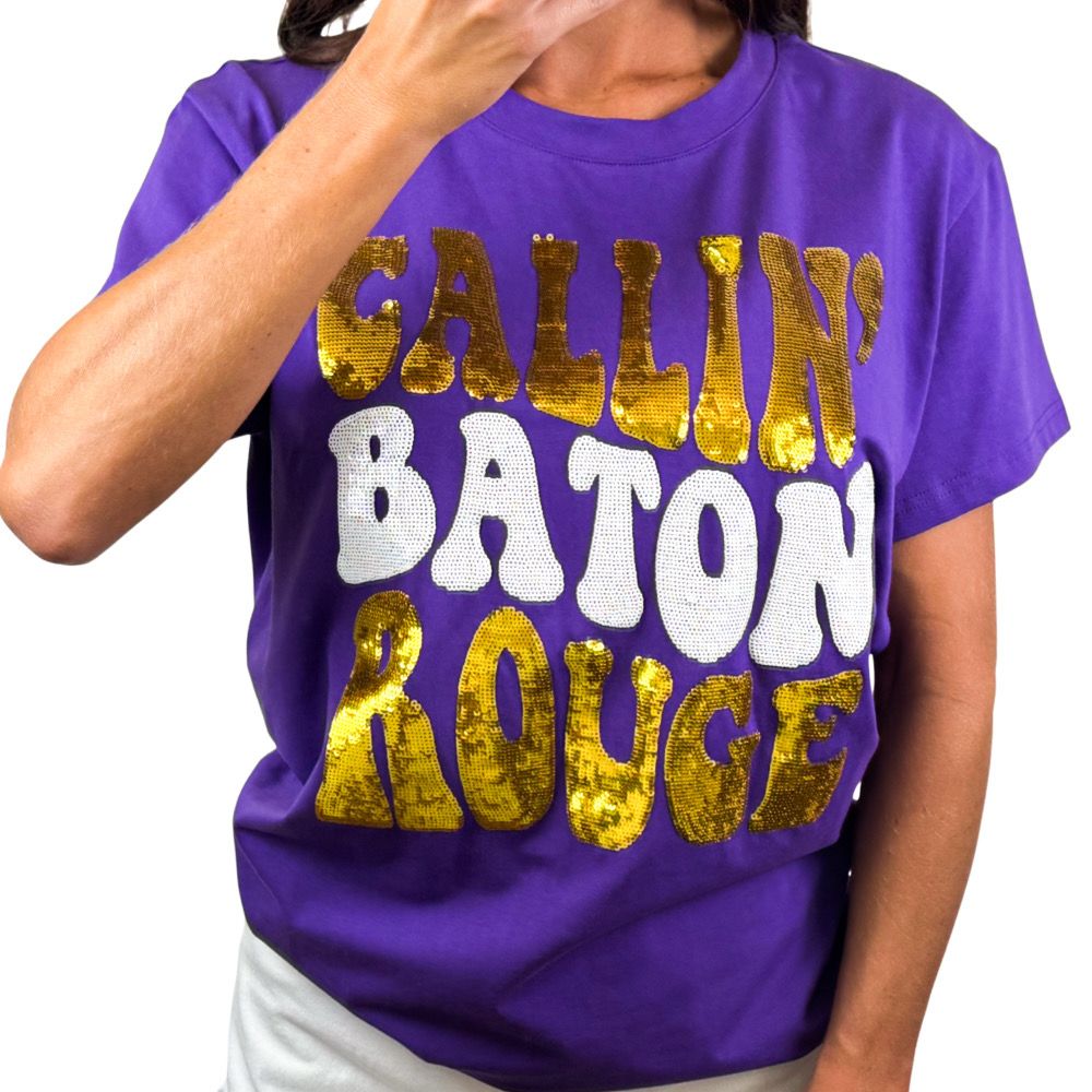 Callin’ Baton Rouge Sequin Tee