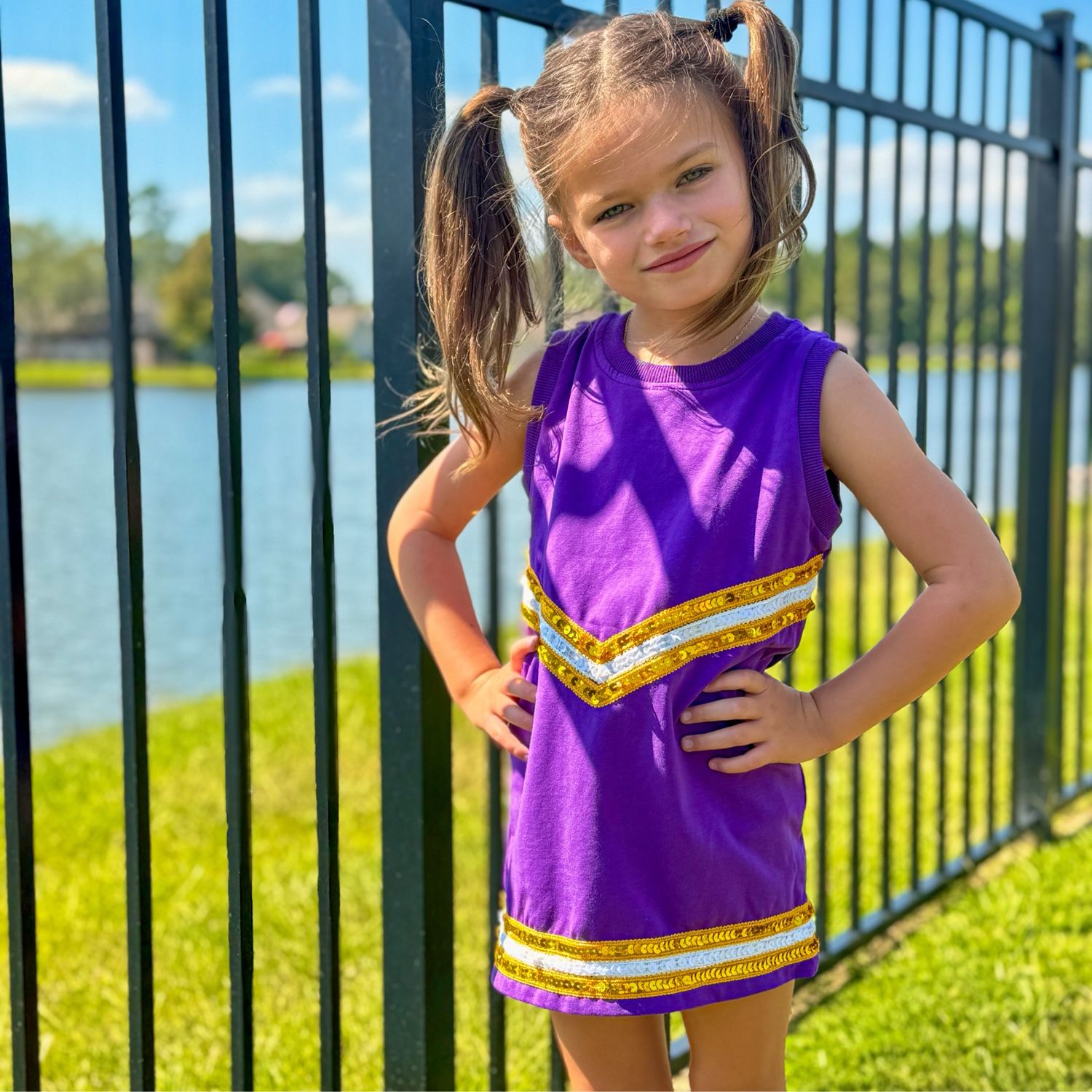 Little Girls Sequin Tailgate Dress