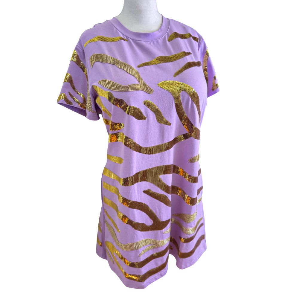 Sequin Tiger Stripe Dress