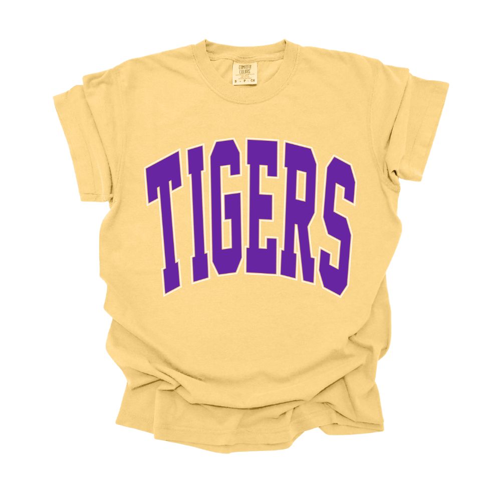 Gold Varsity Tigers Comfort Colors Tee