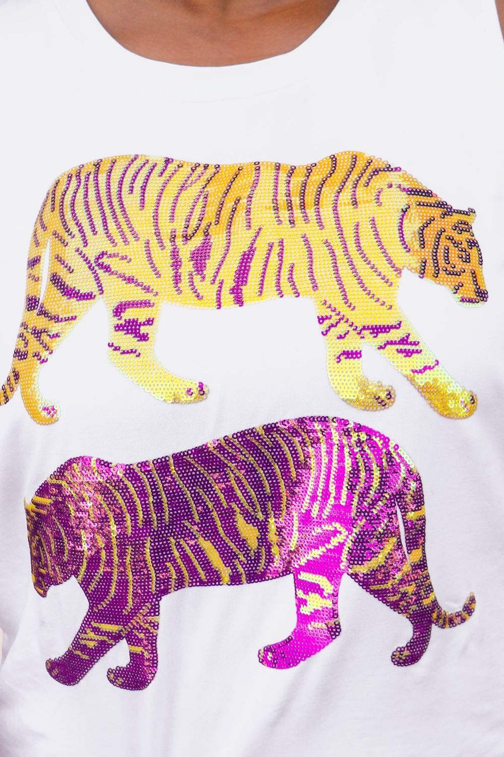 Sequin Tiger Double Trouble Tank