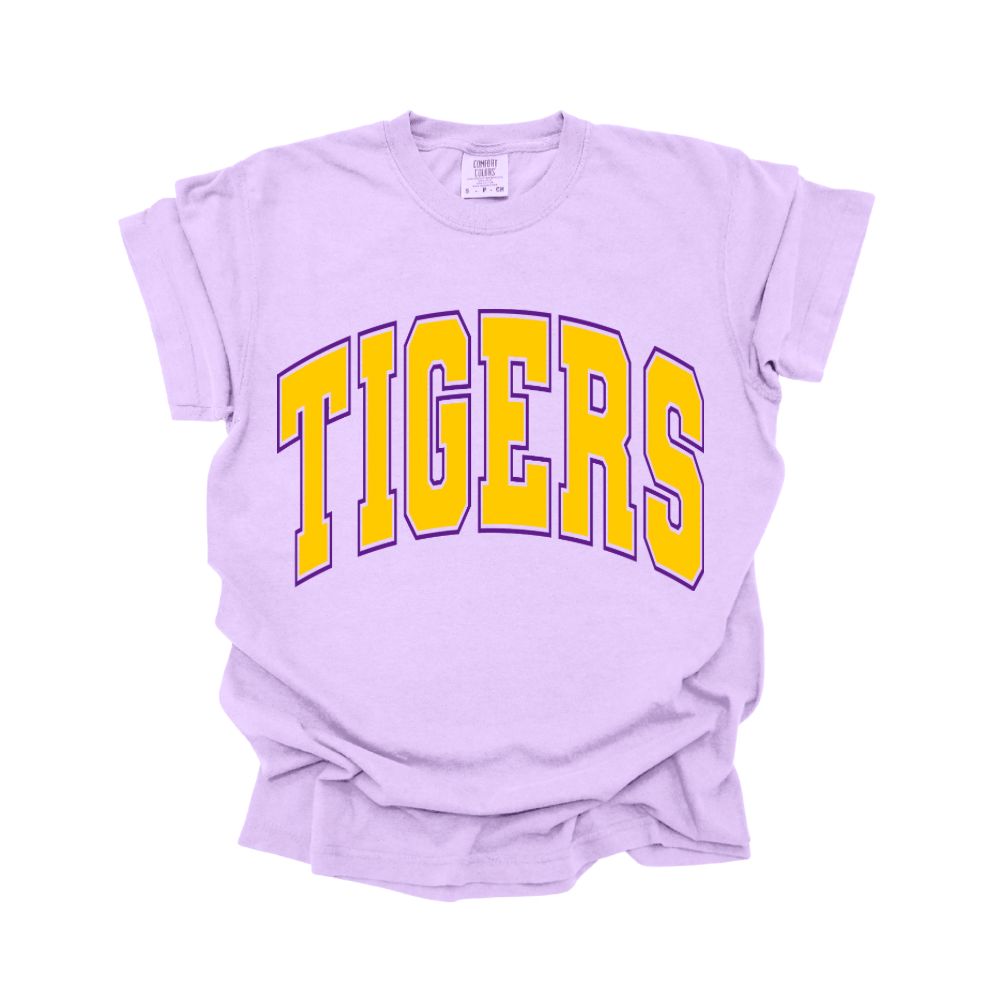 Lavender Varsity Tigers Comfort Colors Tee