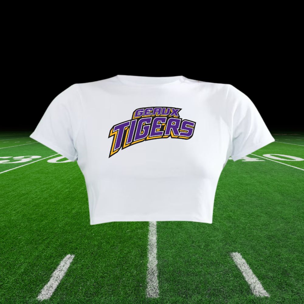Geaux Tigers Cropped Baby Tee