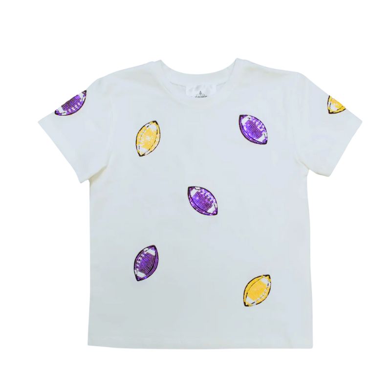 Purple and Gold Sequin FootBall Top