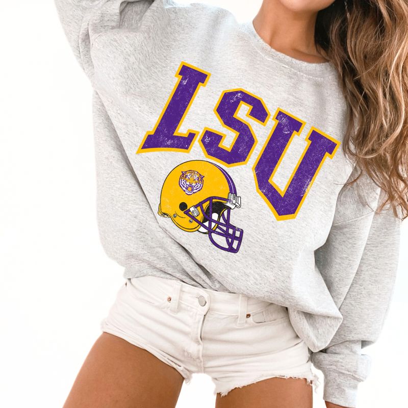 LSU Helmet Collegiate Pullover