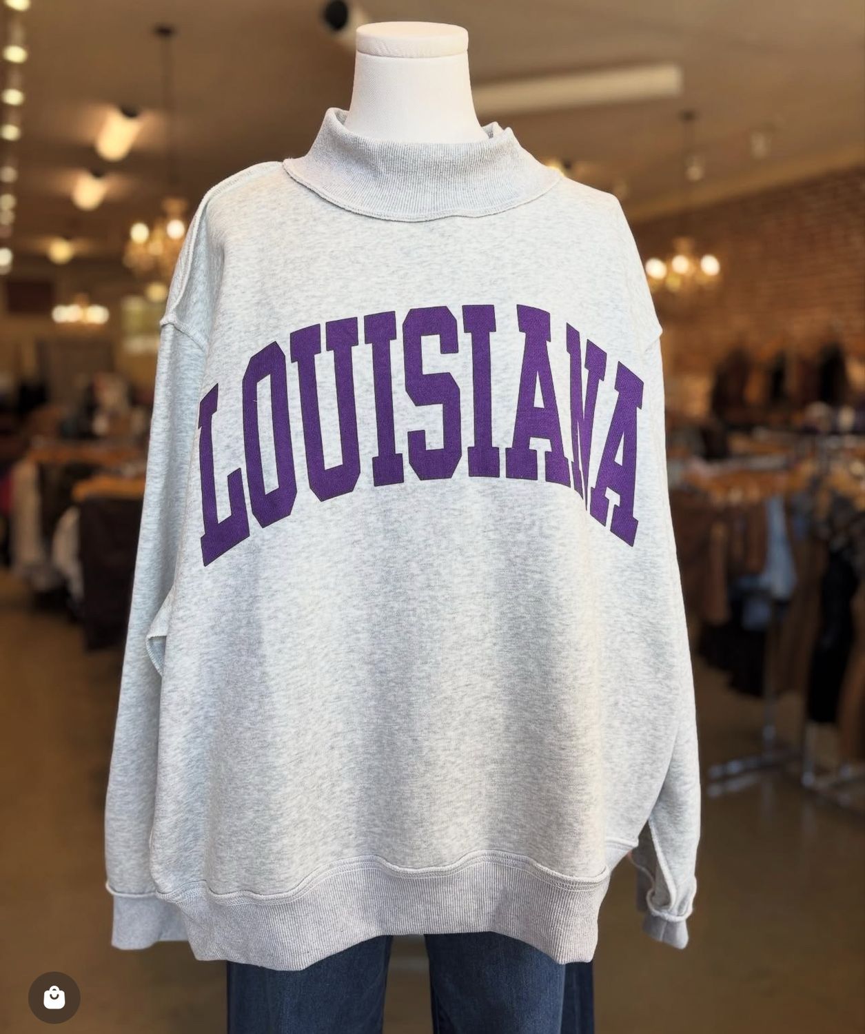 Louisiana Tigers Reversible Mock Neck Sweatshirt