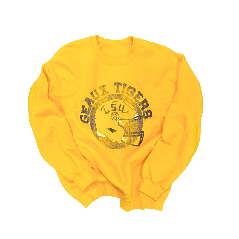 Geaux Tigers GOLD Thrifted Pullover