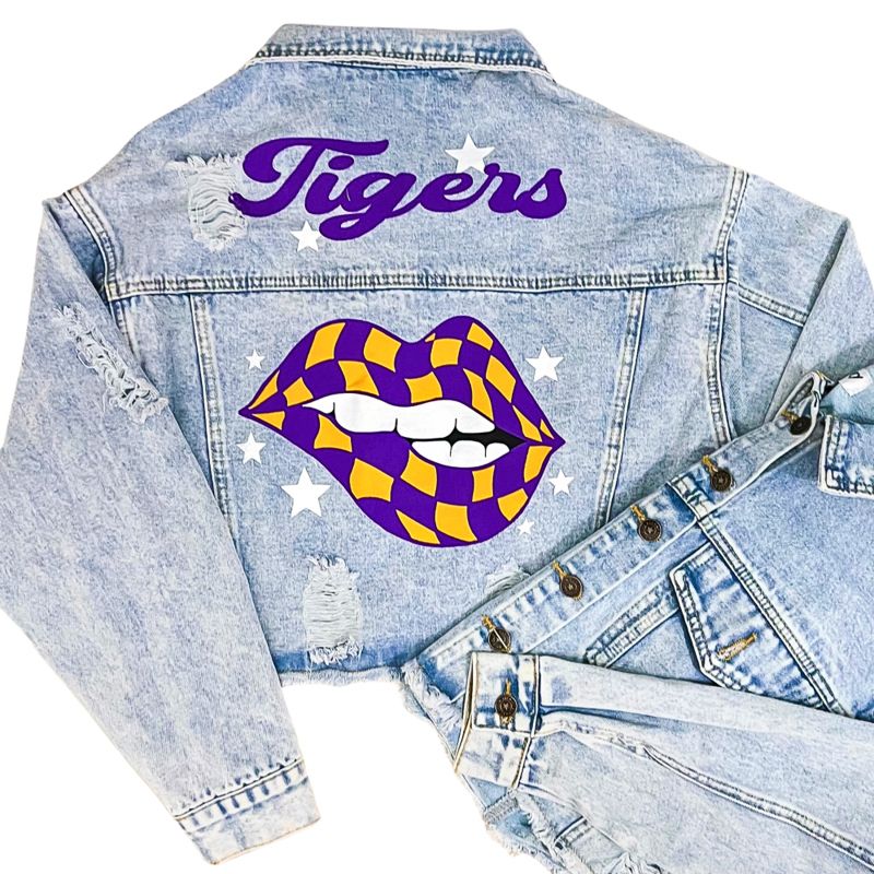 LSU Tigers Custom Denim Jacket