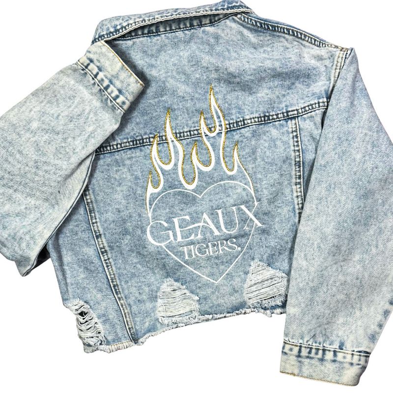 Geaux Tigers Custom Denim Jacket