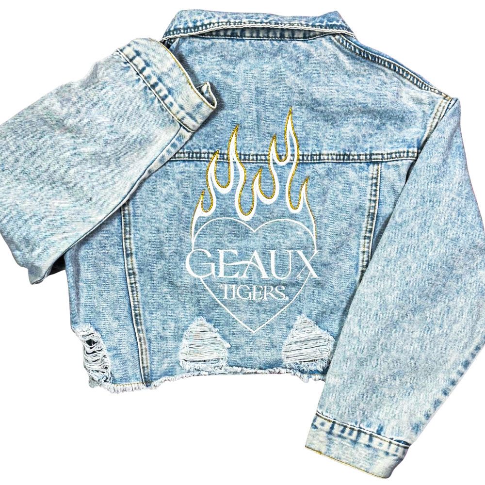 Geaux Tigers Custom Denim Jacket
