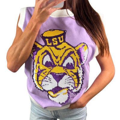 Sequin Mike The Tiger Sleeveless Sweater Tank