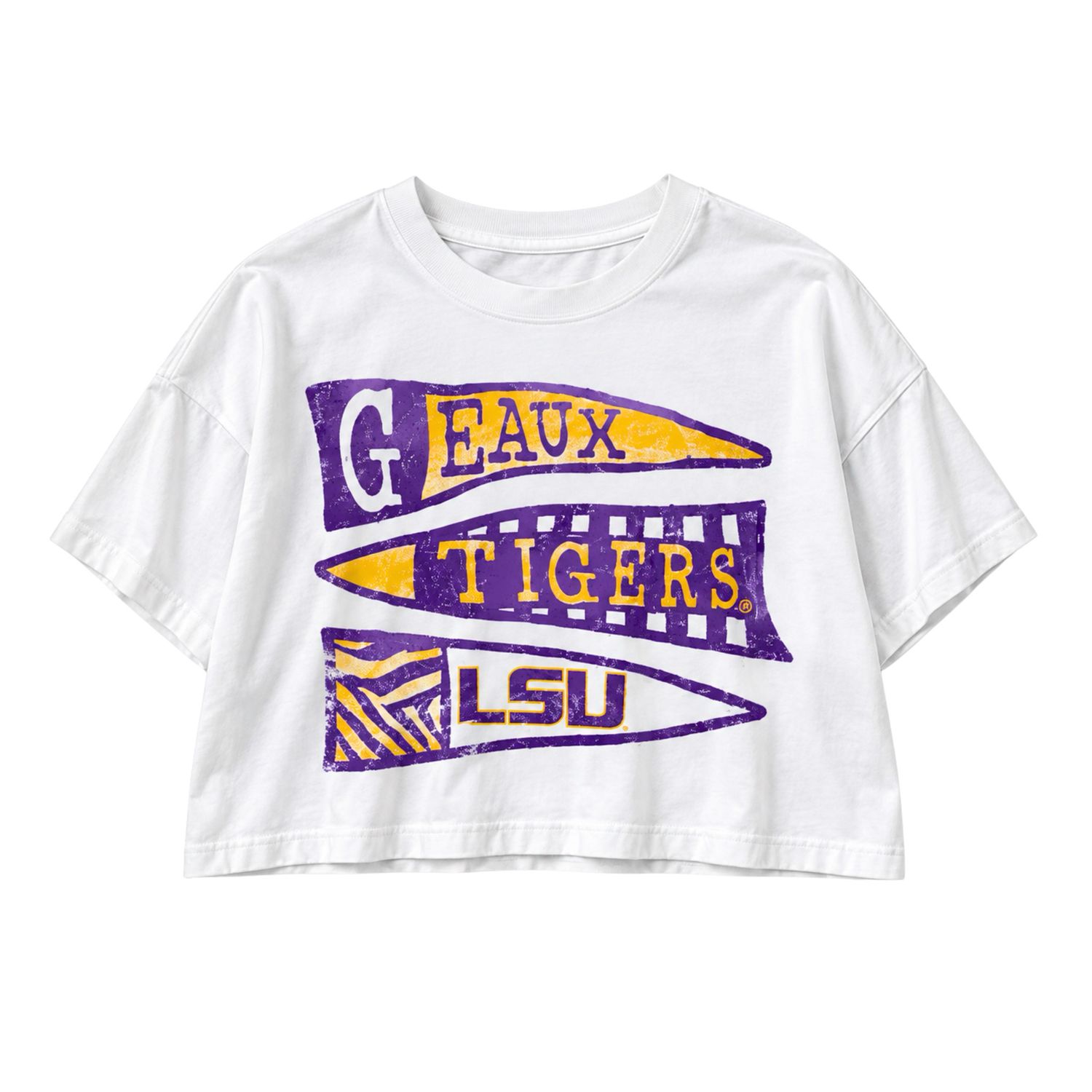 Lsu Pennant Flag Crop