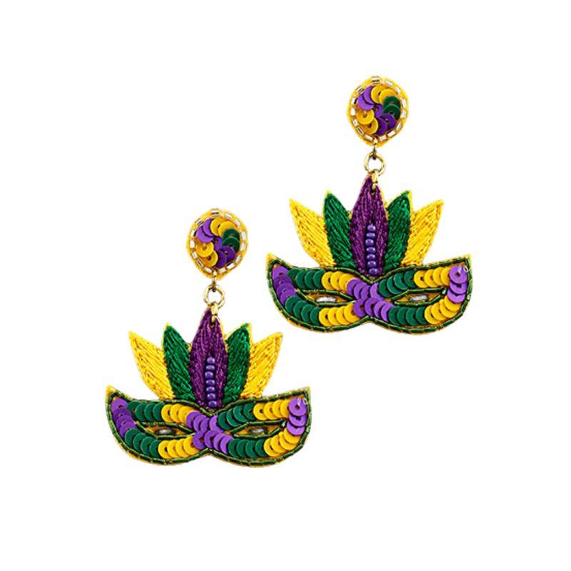 Mardi Gras Mask Earrings