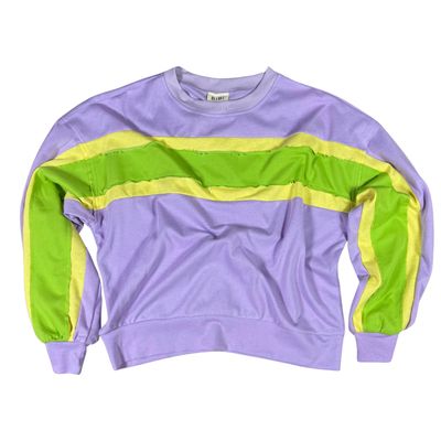 Mardi Gras Stripe Color Block Pullover