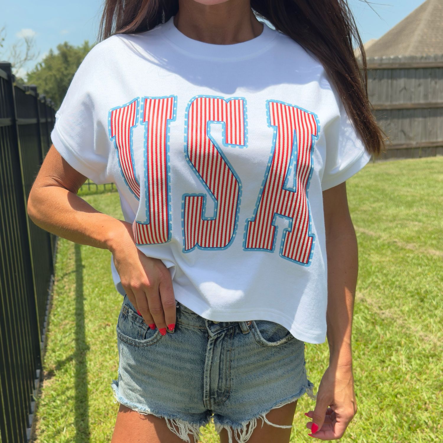USA Stars &amp; Stripes Dolman Top