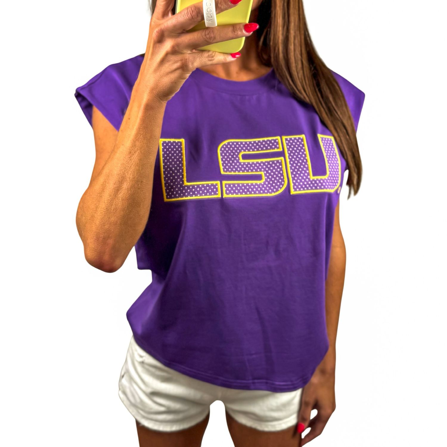 LSU Preppy Polka Dot Top