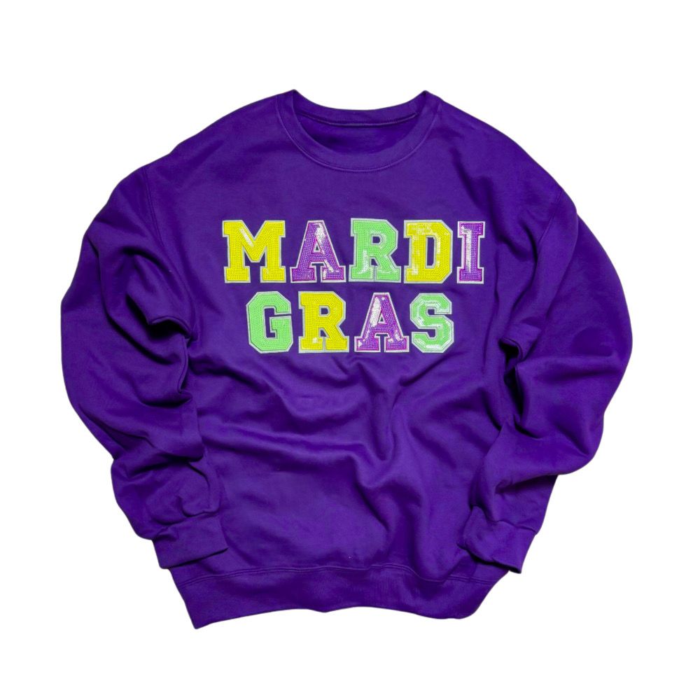 Mardi Gras Sequin Pullover