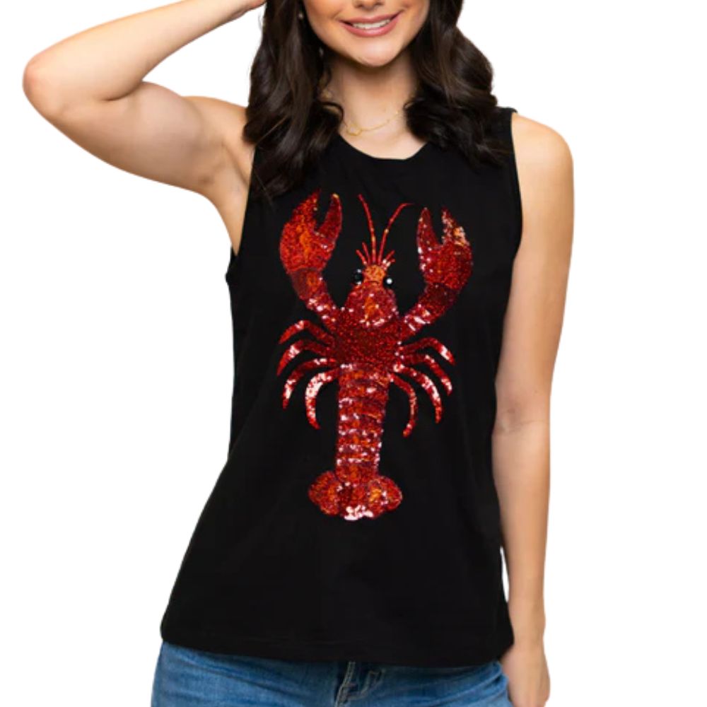 Crawfish Sequin Tank