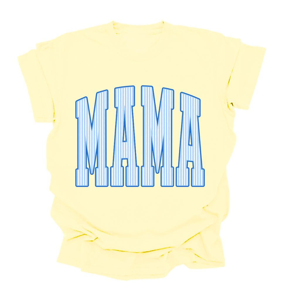 Mama Stripe Comfort Colors Tee