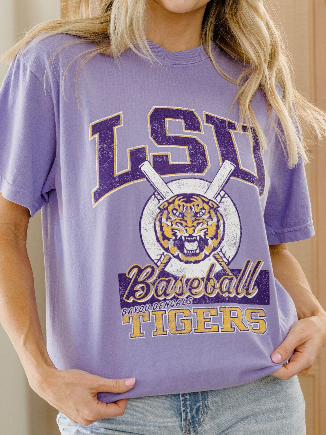 LSU Baseball Thrifted Tee