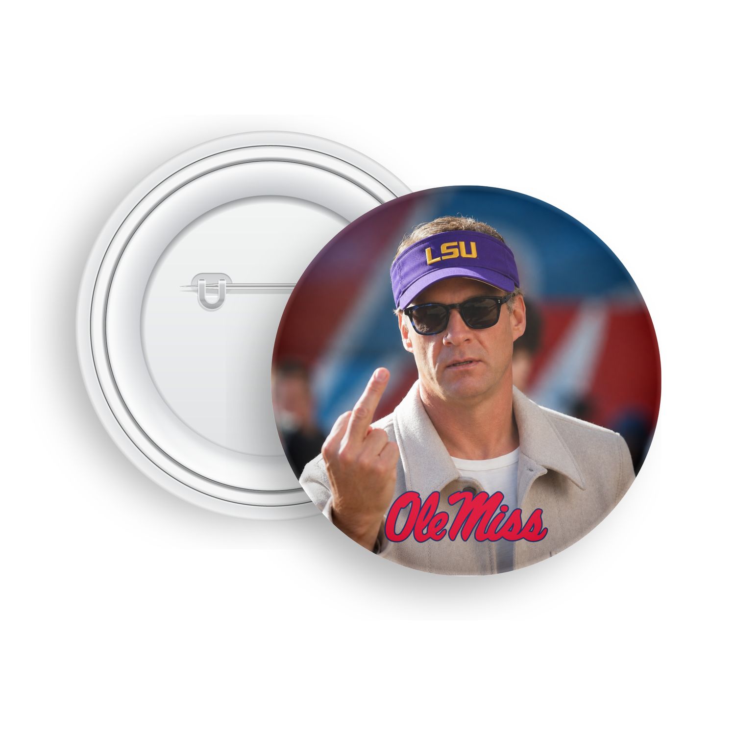 Hey Ole Miss Game Day Button Pin