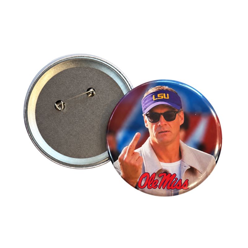 Hey Ole Miss Game Day Button Pin