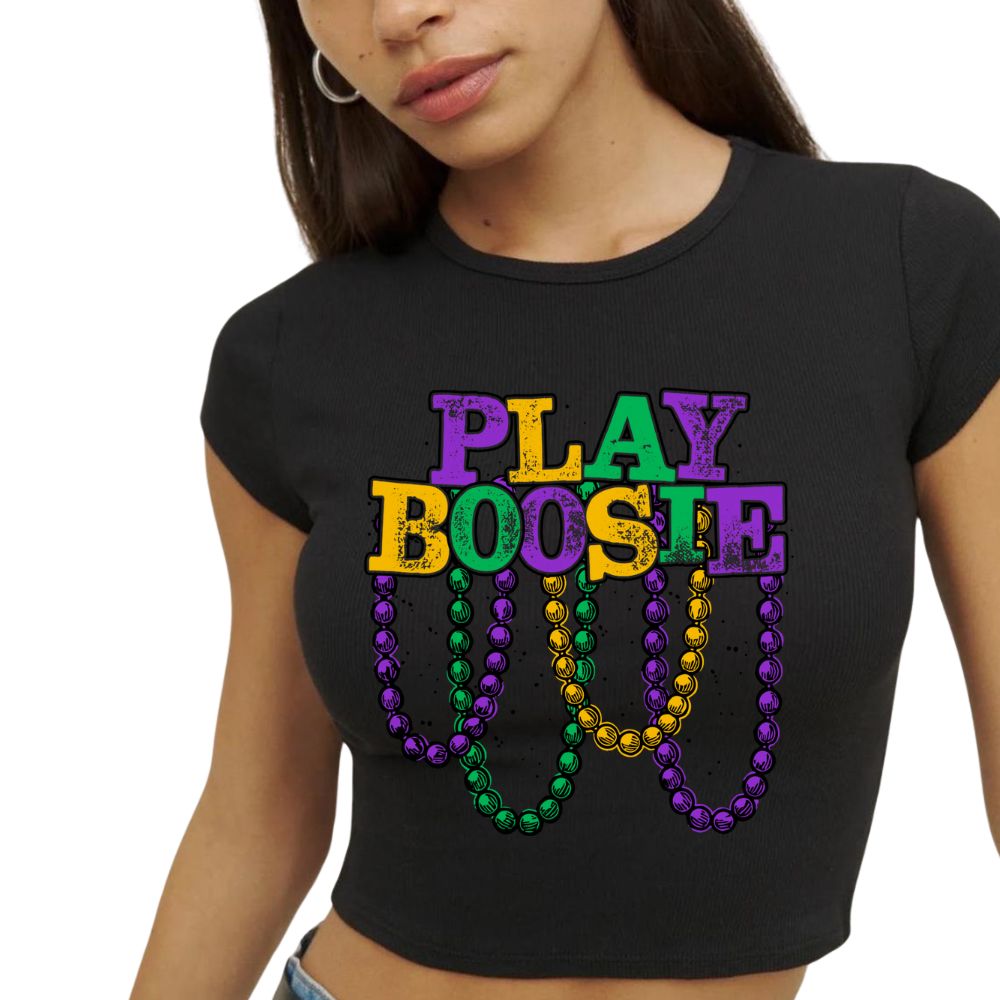 Play Boosie Cropped Baby Tee