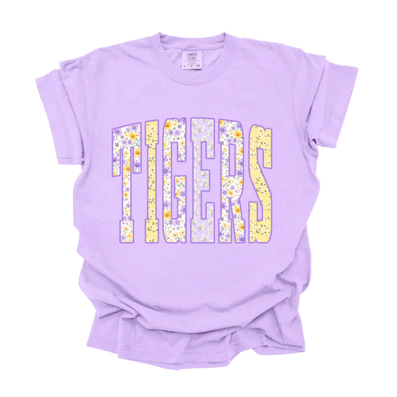 Lilac Floral Tigers Tee