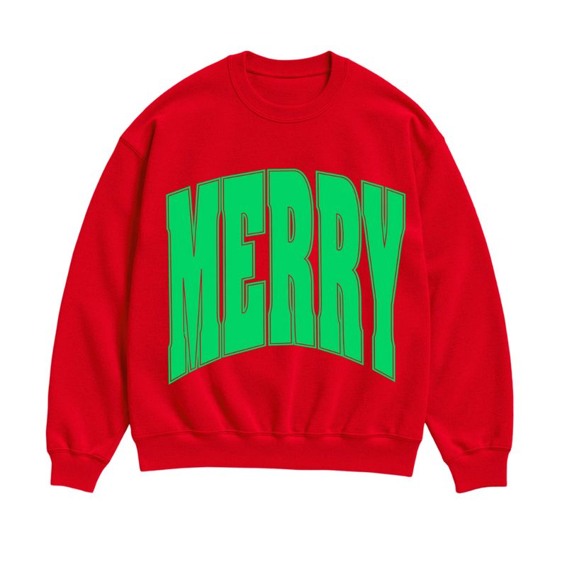 Red Merry Sweatshirt