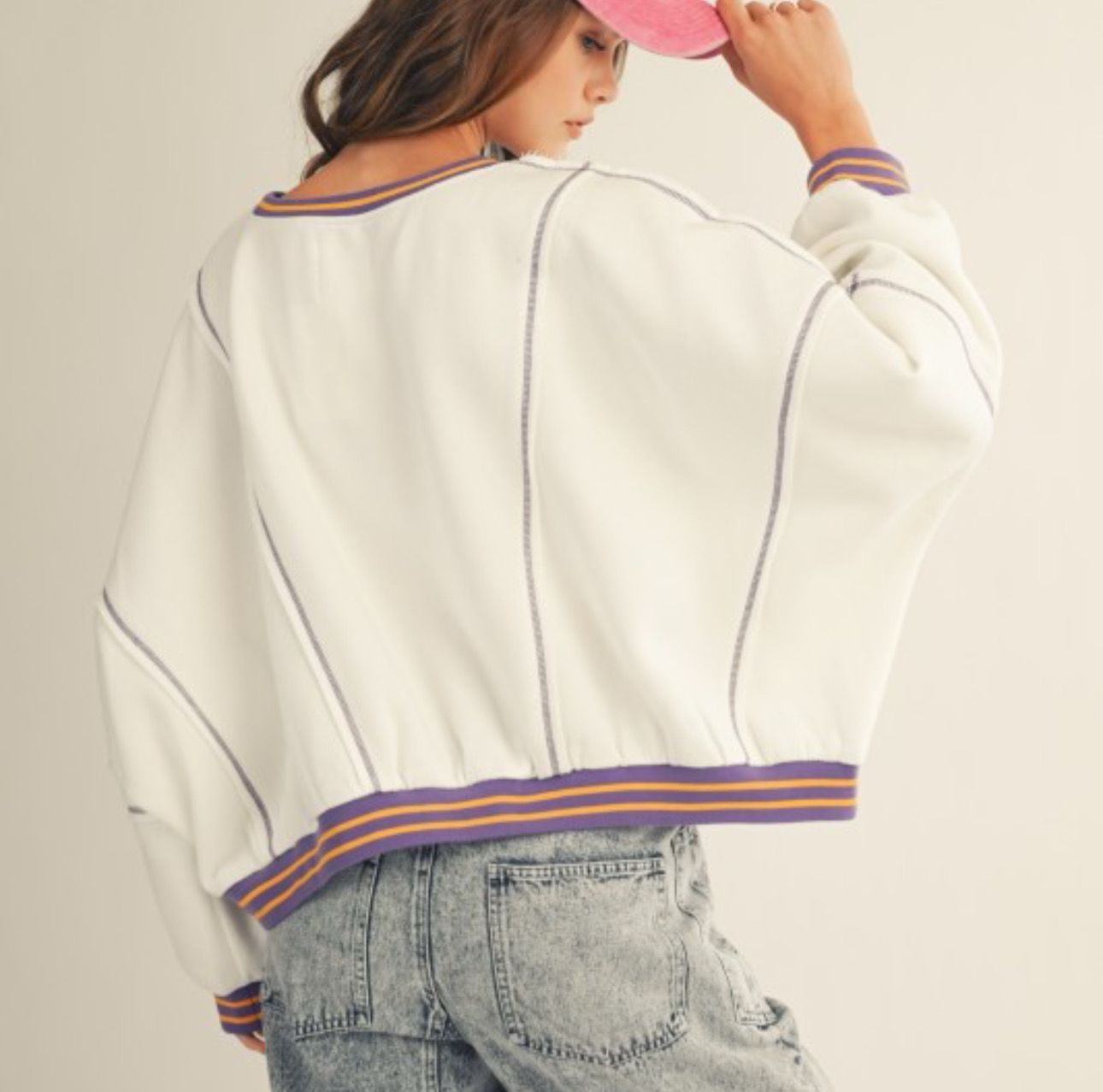 Mardi Gras Varsity Sweater