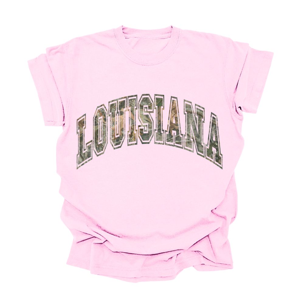 Louisiana Camo Comfort Colors Tee